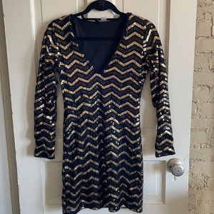 H&M Gold & Black Dress